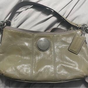 Coach Beige Leather Shoulder Bag